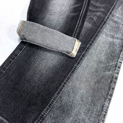 satın al Ağır Ağırlıklı Siyah Warp Slub Pamuk Denim Kumaş Kadın veya Erkek Jeans için online manufacture