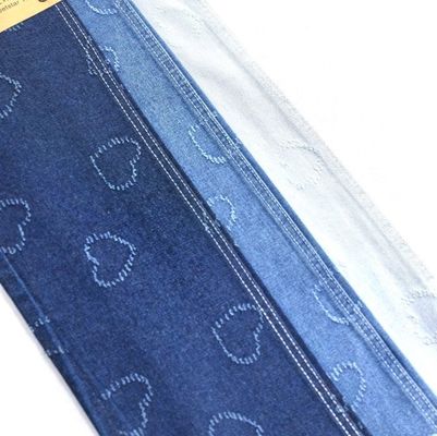 satın al Kalp Baskılı Jacquard Denim Kumaş Elastik Olmayan Denim 10.6oz Eşsiz kot pantolon giyim için JSD3077-01 online manufacture