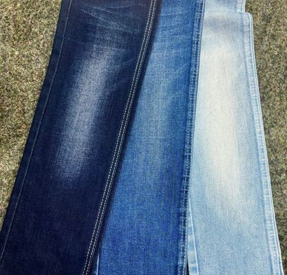 satın al Üç çekirdekli Pamuk Spandex koyu mavi denim kumaş 11.7oz online manufacture