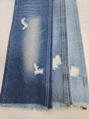 satın al Süper yumuşak Ağır Gramajlı Pamuk Polyester KOYU İNDİGO Denim Kumaş 7*7 Yapı JSD3172 12.8oz online manufacture