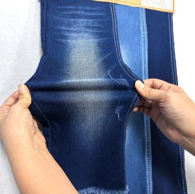 satın al Dikiş yüksek germe OE iplik Saten Mavi Denim Kumaş 9 Oz JSD3168I Giysi için online manufacture