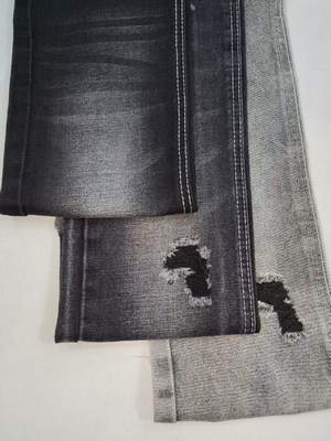 satın al 13OZ Ağır Ağırlıklı Süper Yumuşak Pamuk Poliester KARA/KARA Cins kumaş JSD3218A bayan kot pantolon veya erkek pantolon için online manufacture