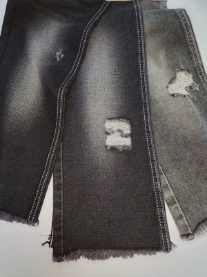 satın al Elastik olmayan pamuk poliester denim kumaş 68% pamuk TWILL stili KARA/KARA Bayan kot pantolonları için online manufacture