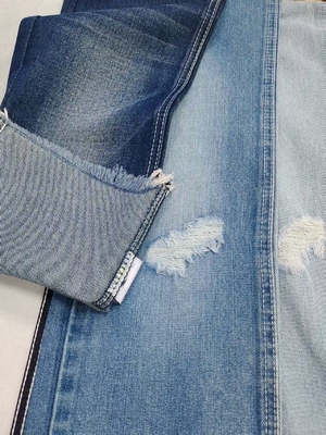 satın al 10.9oz Pamuk Polyester Rayon Denim Kumaş KARKİ INDIGO JSD3337-1 bayan kot pantolon veya erkek arkadaş pantolon için online manufacture