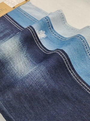 satın al %85 Pamuk %15 Polyester Esnemeyen Denim Kumaş 8.3oz Koyu İndigo JSD3104-1 online manufacture