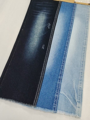 satın al Mavi Gri Pamuk Polyester Stretch Twill Tarzı Denim Kumaş 10S 9.3oz Kız Jeans online manufacture