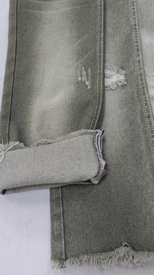 satın al 10.6oz YEŞİL 10x7 tam eni 180cm Sol çapraz dokuma Esnemeyen Denim kumaş JSD3023AG moda kot pantolon için online manufacture