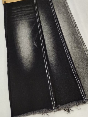 satın al 9.5oz Yüksek Esneklik Siyah/Siyah Denim Kumaş 10*16/40+16/70 Yapı JSD3338A Jeans için Sıradan Giyim online manufacture