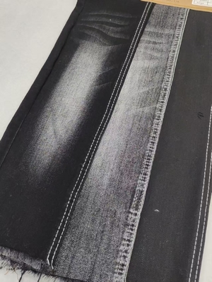 satın al 9.6oz SİYAH/SİYAH İplik Çapraz Slub %75 Pamuk Yüksek Esnek Denim Kumaş, Kot Pantolonlar İçin 10+10/16*55 Yapısıyla online manufacture