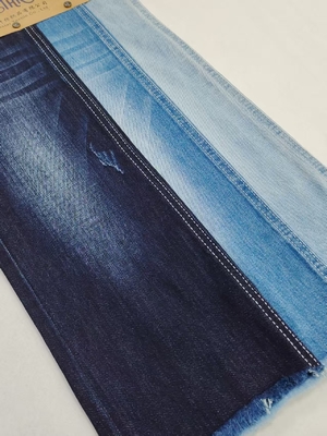 satın al Kırışıklık Dayanıklı Siro Yarn Cross Slab 85%Cotton Denim Fabric For Jeans Or Jacket Coat online manufacture