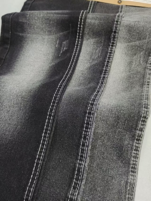 satın al Süper Yumuşak Twill Stili Siyah/Siyah 11.2oz Stretch Denim Kumaş Düşük Kırılma 8*16/70 Yapım JSD3191A Jeans için online manufacture