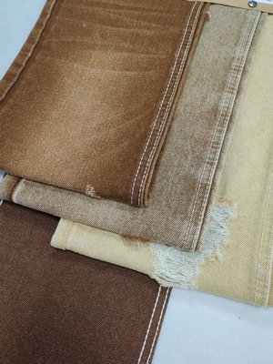 satın al 14 oz Ağır Ağırlık Karanlık Kaki Rengi Twill Tarzı Denim Kumaş 7*6 İnşaat Jeans için Dikiş online manufacture