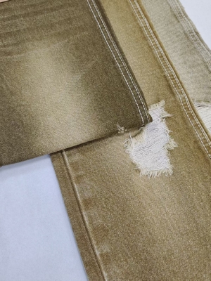 satın al 14oz Ağır Ağırlıklı Açık Yeşil Renk Twill Stil Denim Kumaş 7*6 Yapı Kışlık Kot Pantolonlar İçin Dokuma online manufacture