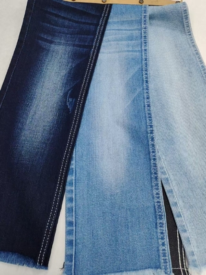 satın al 8.8oz Siro Yarn Warp Slub Dark Indigo Denim Kumaş 10+10*16/55 Yapı JSD3302 Kadın Jeans için online manufacture