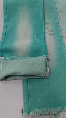 satın al 10.6oz Sol Twill Elma Yeşil 10x7 Elastik olmayan Jeans kumaşı JSD3023FG toptan Jeans için online manufacture