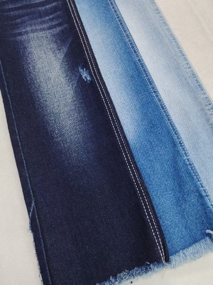 satın al 10.7oz Dark Indigo Stretch Denim Fabric 3/1 Right Twill 8S Sevgili Jeans için online manufacture