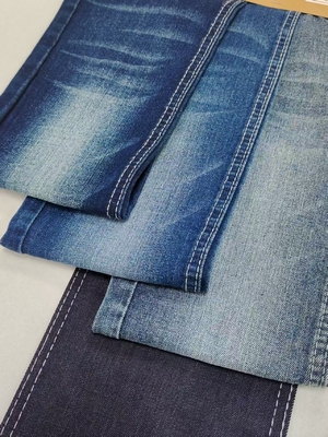 satın al 3/1 Right Twill Style Dark Indigo Stretch Denim Fabric 10 For Lady Jeans Shrink Resistant online manufacture