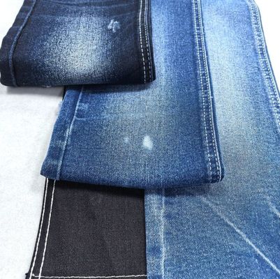 Stoktaki Ürünler Yüksek germe tarzı TWILL DARK INDIGO Denim kumaş JSD3216 bayan kot pantolon kıyafetleri için
