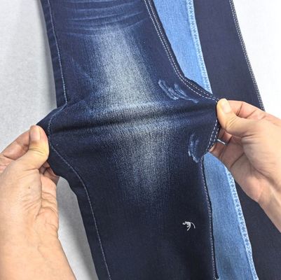 Genç Hanımlar Koyu Mavi Yüksek Stretch Saten Hafif Denim Kumaş 9OZ
