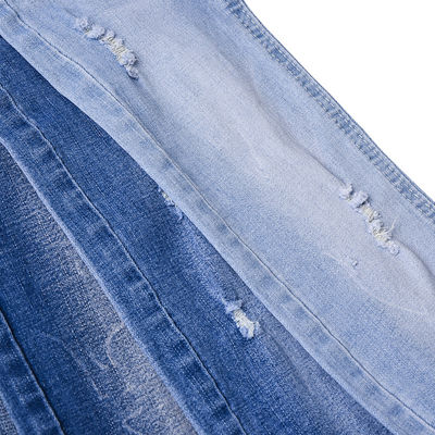 Kıyafetler için Twill Pamuk Poliester Spandex Denim Kumaş QY039-4 8.7oz