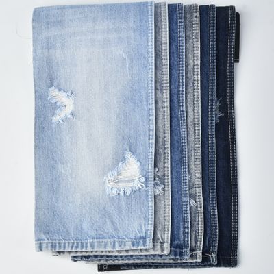 11.9oz Kırılma Dayanıklı Pamuk Poliester Spandex Mavi Stretch Denim Kumaş