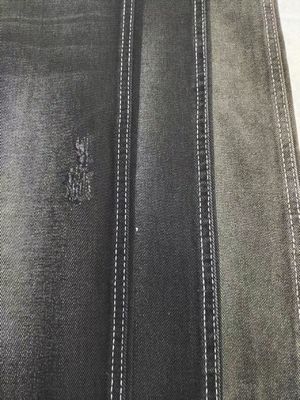 Pamuk poliester rayonu siyah/siyah 10x10 yapısı JSD3086A 9.6oz'lu denim kumaş