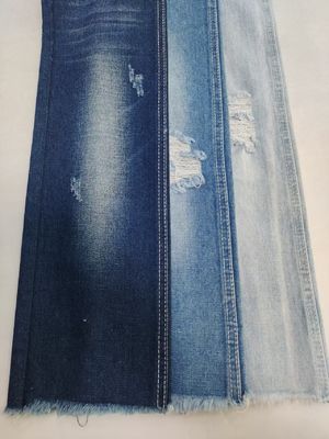 Süper yumuşak, ağır gramajlı pamuk polyester denim kumaş, 10*7 yapısıyla JSD3116 11.1oz
