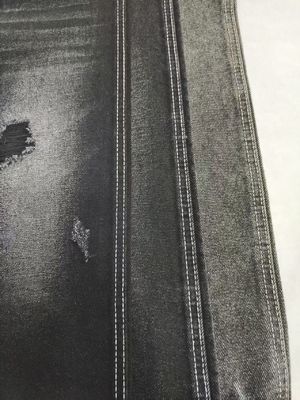 Süper yumuşak Ağır Ağırlıklı Pamuk Poliester Siyah Denim Kumaş 180cm Tam Genişliği JSD3172A 13oz