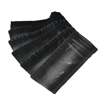 TWILL Stil Ağır Gramaj Streç Siyah Slub Pamuk Polyester Spandex Denim Kumaş